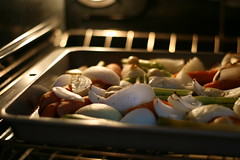 Vegetables for stock, after roasting