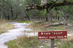 Trail junction near Wolf Rock