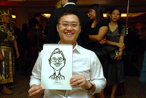 caricature live sketching for Great Eastern Achievers Nite 2011 - 7