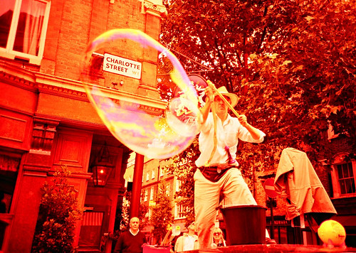 Giant Bubble on Charlotte Street