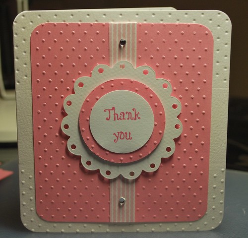 Girly thank you card