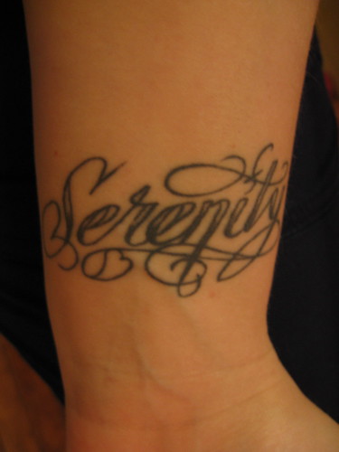 serenity tattoo - pre touch up by KellyS. see if you can find: an uncrossed 