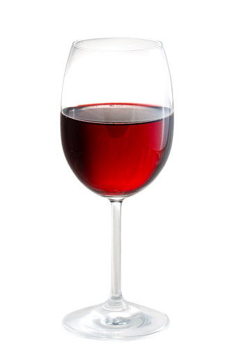 Red Wine Glasses. Red wine glass on white