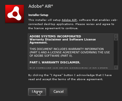 Adobe AIR Steup 1