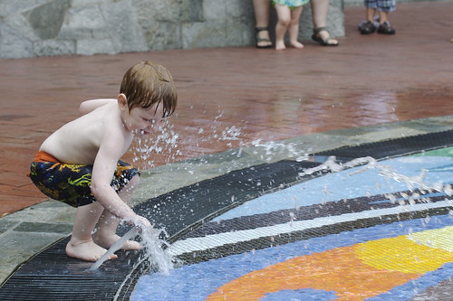 Playing at Silver Spring Fountain