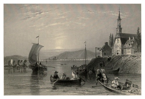 018 Escena en el rio San Lorenzo cerca de Montreal 1842