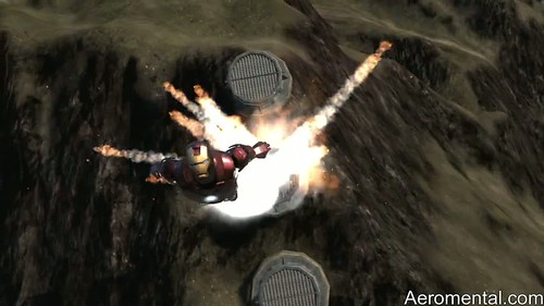 juego Iron Man 2 volando con explosiones