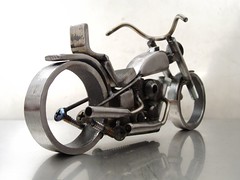 Tig Welded Sculpture Harley Davidson 1991 Custom Softail (13)