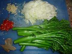 Broccolini Pasta Ingredients (Photo by Frances Wright)