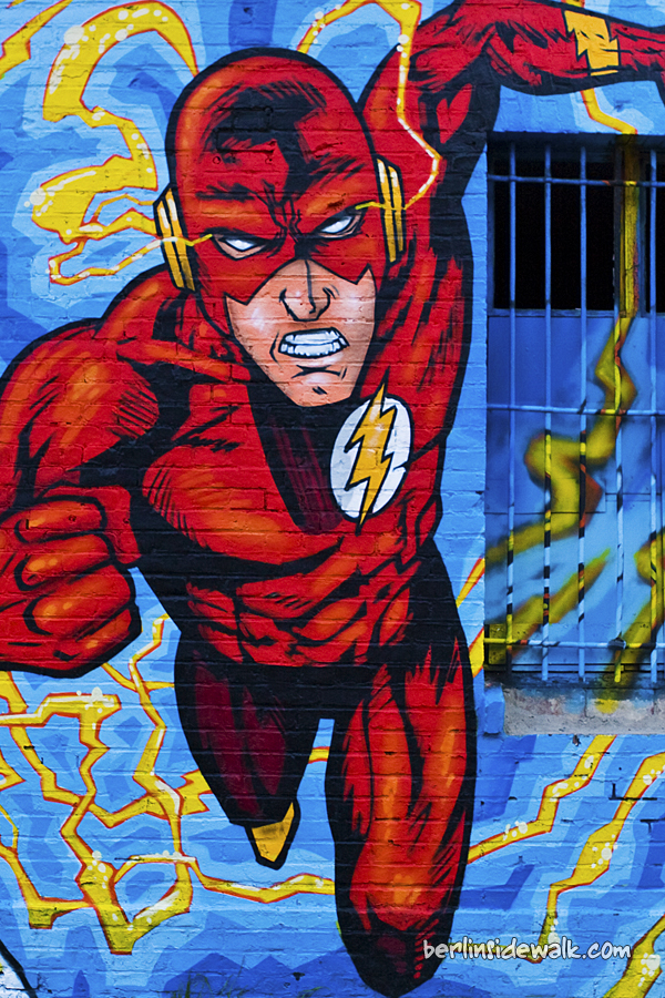 Handmade Street Art Artwork Póster The Flash Liga De La Justicia Grafiti Hecho A Mano 