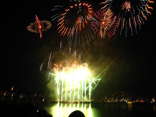 Fireworks over Lake Union