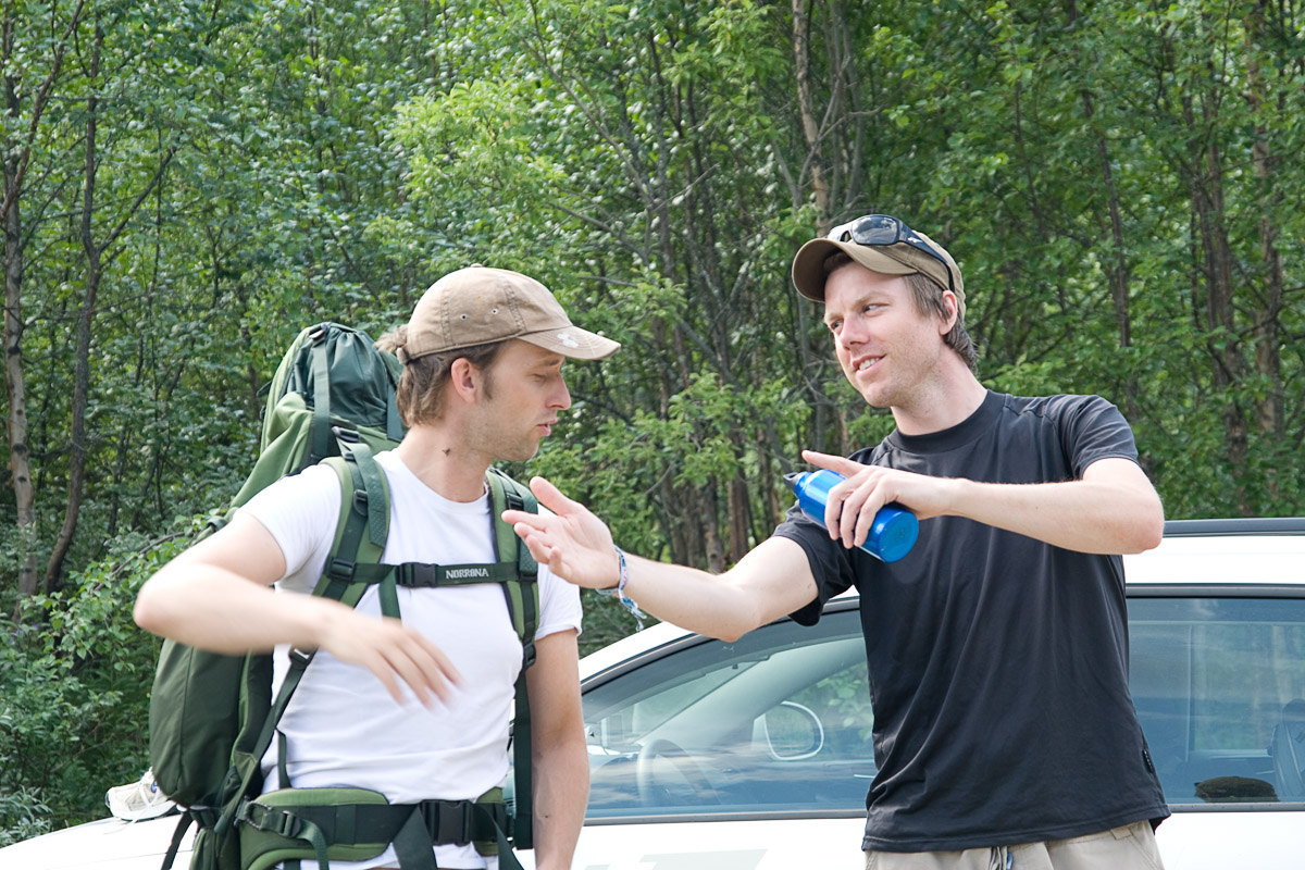 Lars og Martin diskuterer rutevalg