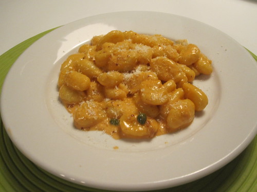 Gnocchi with tomato and capers cream sauce I made