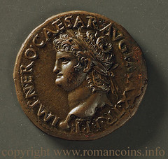 Nero Roman coin obverse