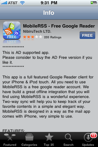 Mobile RSS