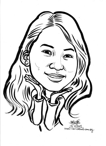 Caricature in ink for Leaf -6