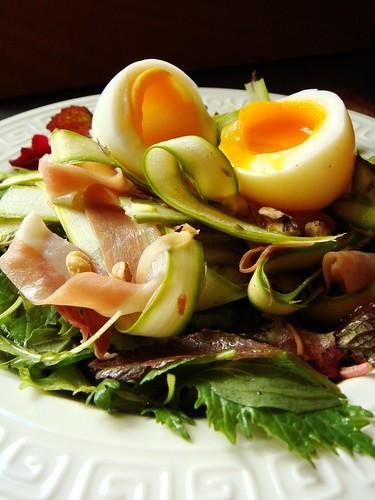 Serrano Ham, Egg and Asparagus Salad