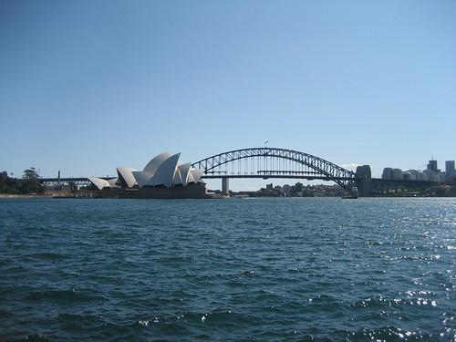 View of Harbour Bridge & Opera House from the Botanical Gardens