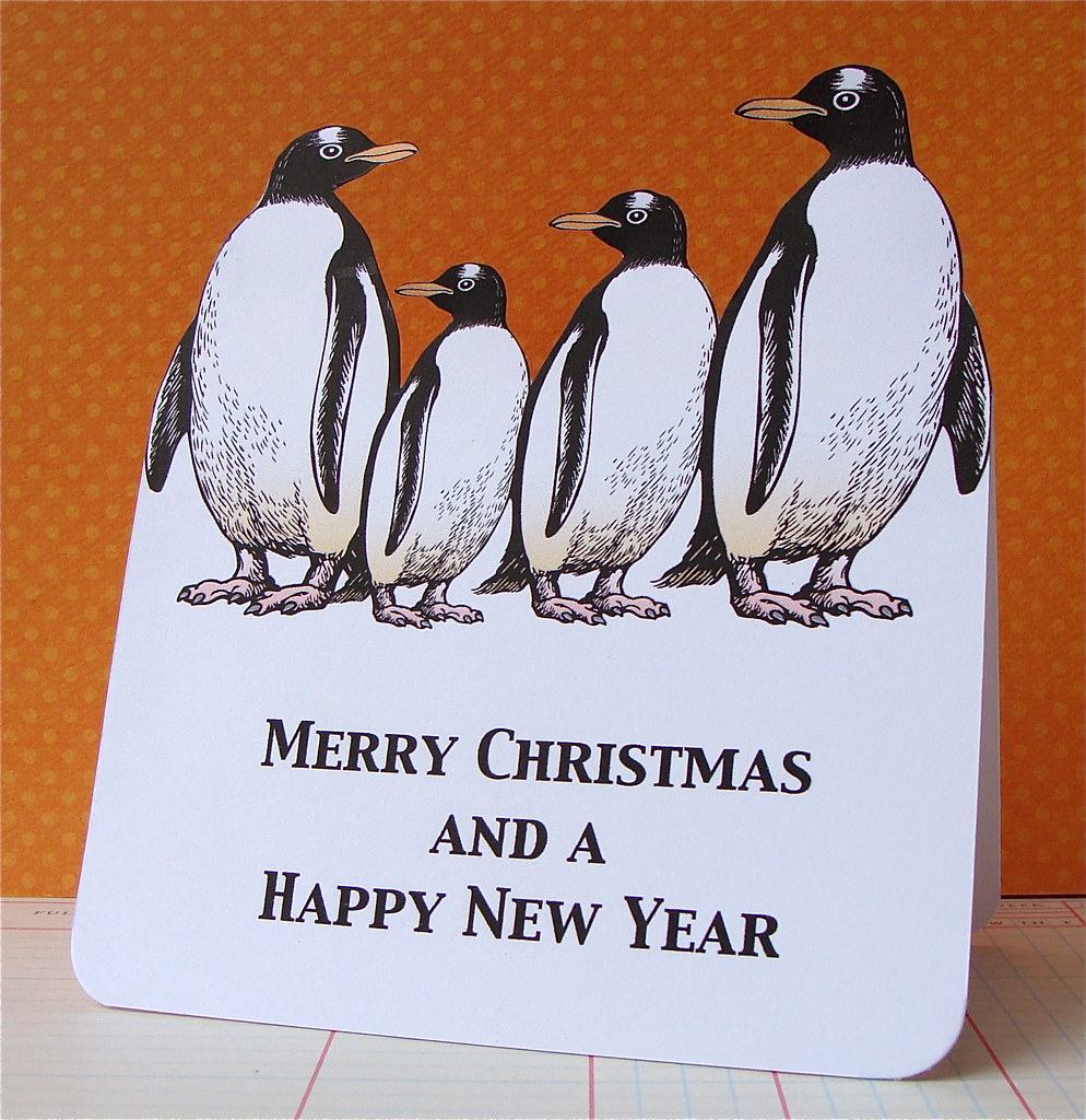 Hero Arts Digital Card - Christmas Penguins