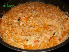 Pimientos rellenos-arroz casi hecho