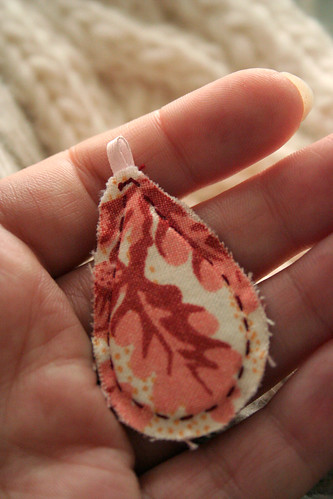 Soft Drop Pendants - fabric jewelry 