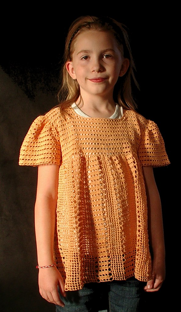 image 1 orange crochet shirt