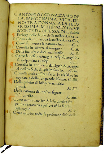 Coloured paragraph marks in Cornazzano, Antonio: La vita della Vergine Maria