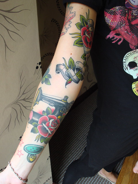 sewing tattoo - arm not quite as complete as I thought