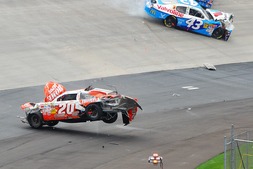 Joey Logano NASCAR wreck