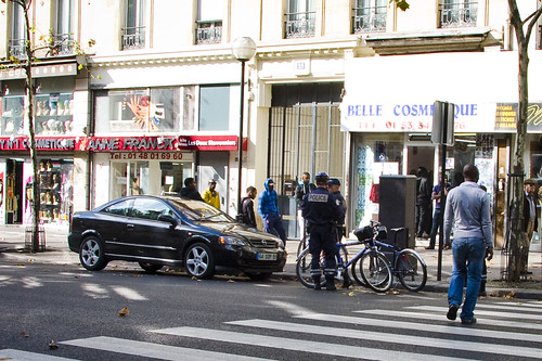 Paris Bike Cops Give Car Ticket