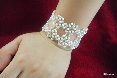 beaded bracelet instructions. Elegant Pearl White Bracelet