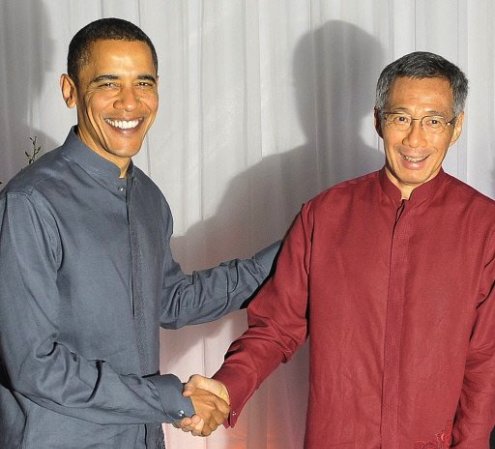 President Obama and P.M. Lee Hsien Loong (F1)