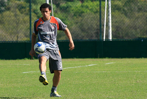 Fred já treina com bola - Foto do Site do Fluminense