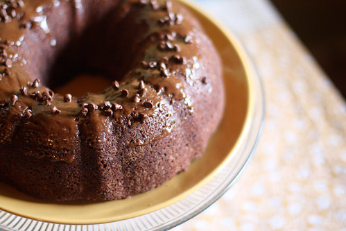 Chocolate-Cinnamon Bundt Cake with Mocha Icing