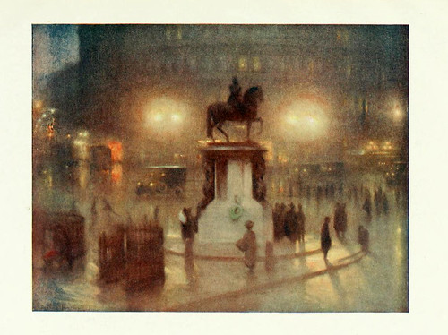 006-Pictures of London 1919-Trafalgar Square pintado por Arthur Hacker