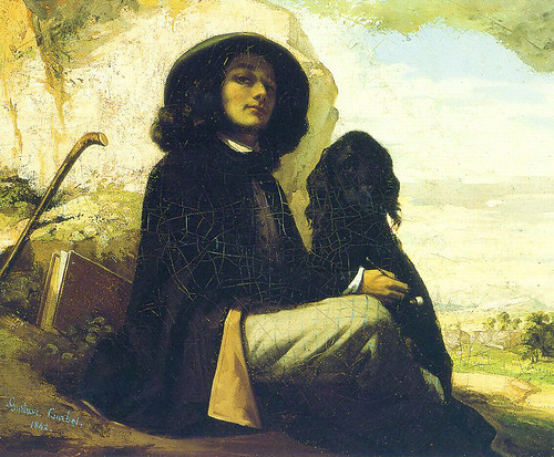 Gustave Courbet - 1842 - Self Portrait with a Black Dog by petrus.agricola