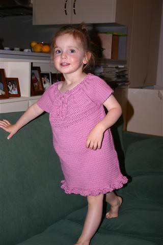 Crocheted peasant dress