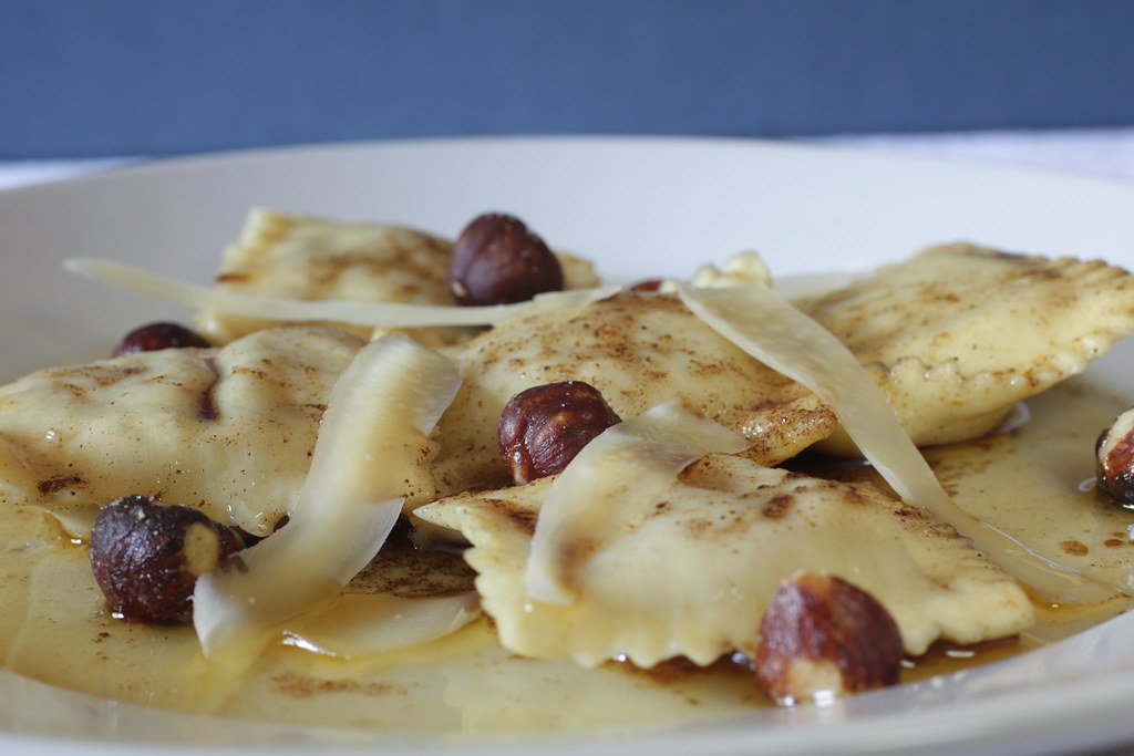 Sweet Potato Ravioli with Spiced Brown Butter