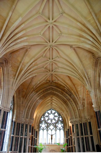 interior of the gothic church, connemara