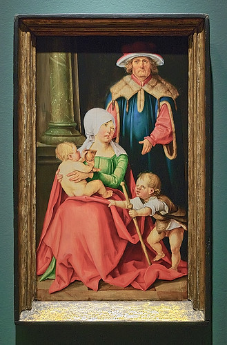 Oil on panel, "Mary Salome and Zebedee with Their Sons James the Greater and John the Evangelist", by Hans Suess von Kulmbach, ca. 1511, at the Saint Louis Art Museum, in Saint Louis, Missouri, USA