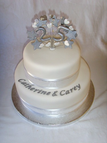 silver wedding anniversary cakes pictures