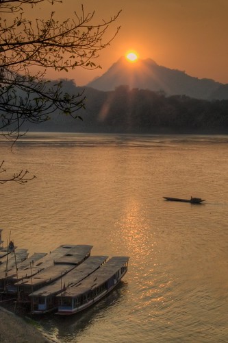 Sunset Over the Mekong