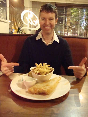 Pete and his very fancy fish and chips