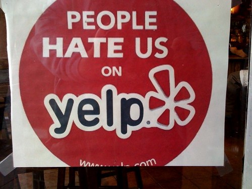 Image: People Hate Us on Yelp - Review Filter Maybe?