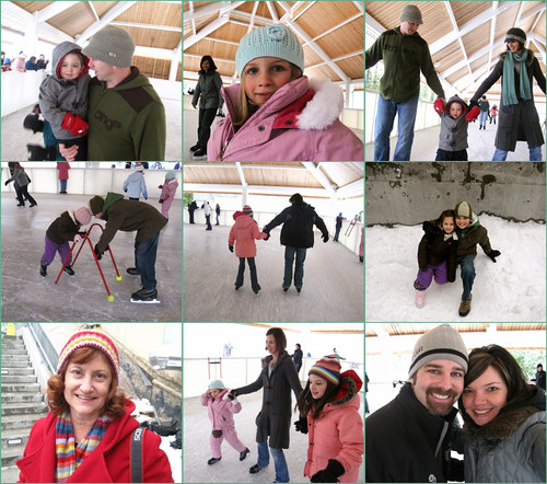 ice skating collage