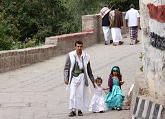 A father and his daughters in Jiblah, Ye by Kate B Dixon, on Flickr