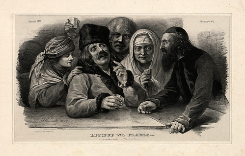 005-Lugar de copas en Praga- Varsovia 1841-Album de dibujos de Varsovia- Piwarski