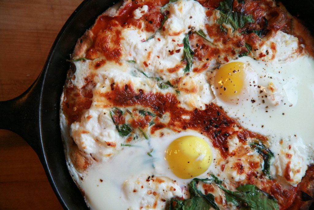 Pizza with Eggs