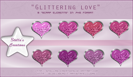 Glittering Love - © Blog Stella's Creations: http://sc-artistanelcuore.blogspot.com