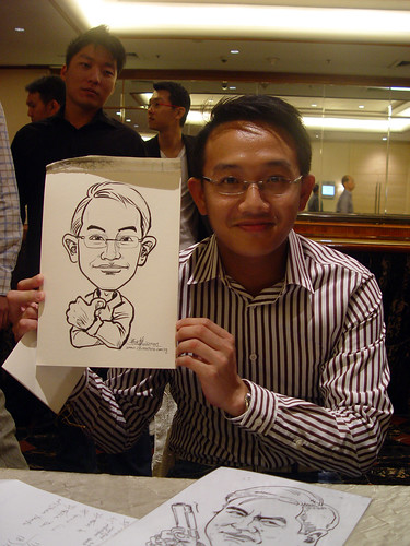 Caricature live sketching for wedding dinner 221109 - 13